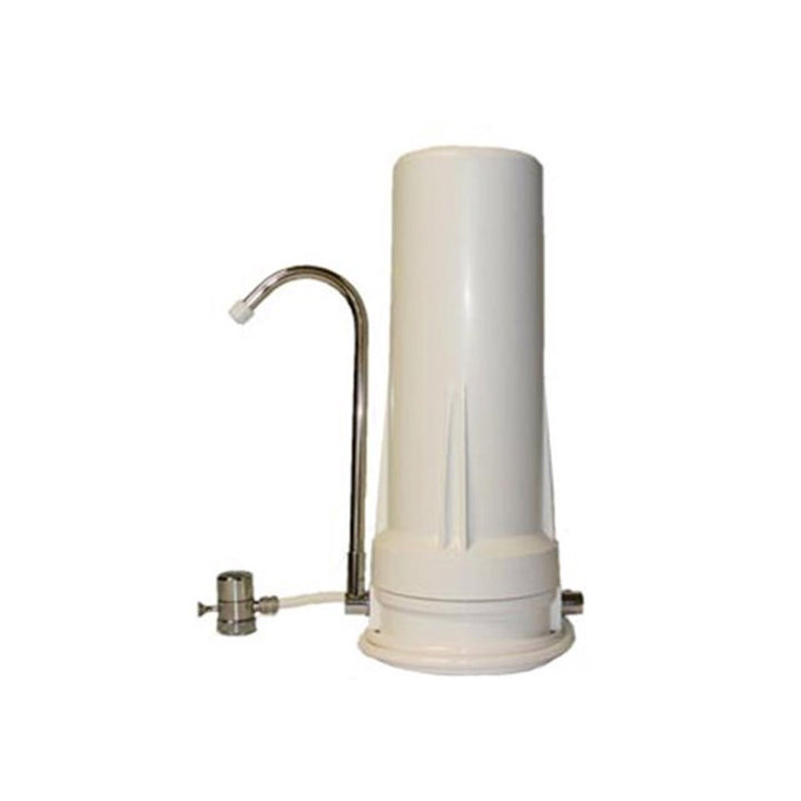 White Plastic Countertop Housing for 10" Water Filter Cartridges